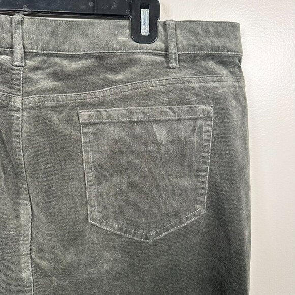 J. Jill Corduroy Straight Leg Pants Womens 2X Gray Stretch Career NWT - Picture 6 of 9